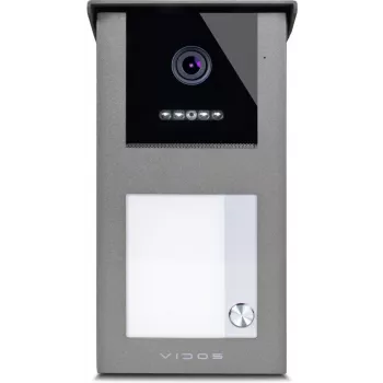 Panel zewnętrzny VIDOS IPX S101-1 z czytnikiem RFID, kamerą 2MP, PoE, czarny