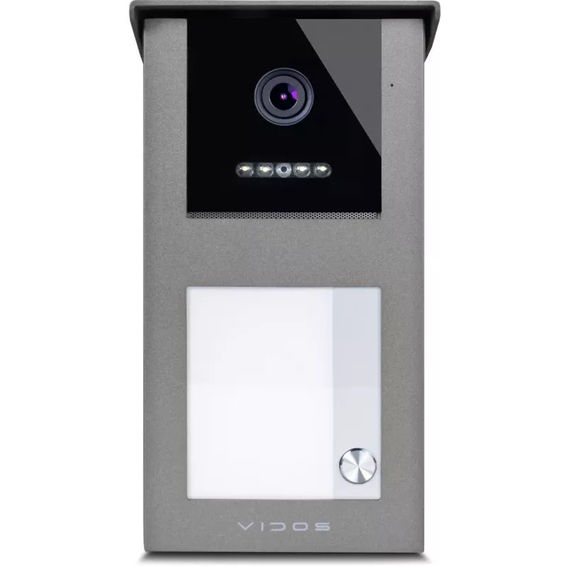 Panel zewnętrzny VIDOS IPX S101-1 z czytnikiem RFID, kamerą 2MP, PoE, czarny