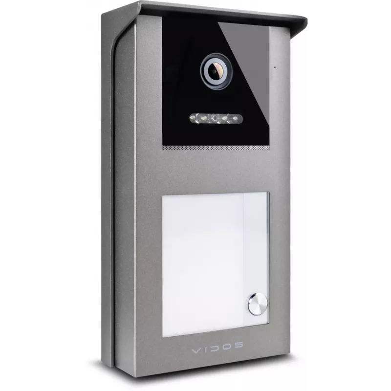 Panel zewnętrzny VIDOS IPX S101-1 z czytnikiem RFID, kamerą 2MP, PoE, czarny