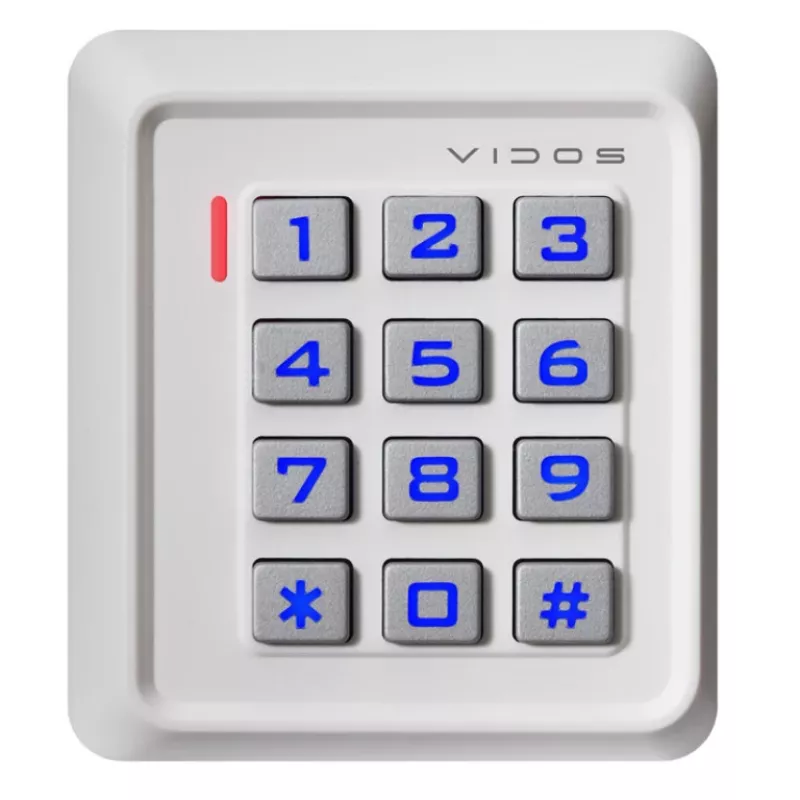 VIDOS ZS40W Czytnik kontroli dostępu z kodem PIN i kartą zbliżeniową RFID, IP68, stop cynku, 2000 użytkowników