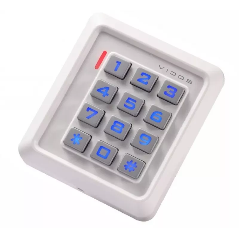 VIDOS ZS40W Czytnik kontroli dostępu z kodem PIN i kartą zbliżeniową RFID, IP68, stop cynku, 2000 użytkowników