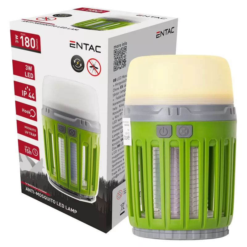 ENTAC Mosquito UV Insect Trap Camping Lantern Green