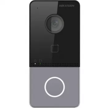 Hikvision DS-KV6113-PE1(C) Wideodomofon z kamerą 2 MP, PoE, czytnikiem Mifare, IP65, IK08, czarny