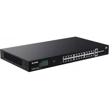 Tenda TEG2228P-24-410W Managed PoE+ Switch 26x Gigabit Ethernet + 2x SFP, 410W