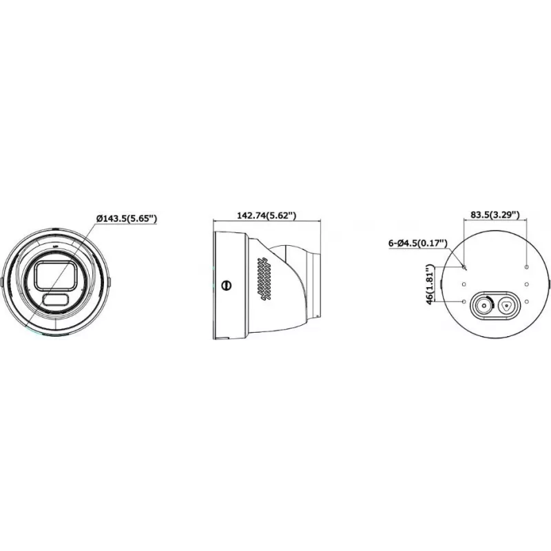Hikvision DS-2CD2H123G2-LIZS2UY/SL(2.8-12mm)/O-STD 2MP AcuSense Turret IP Camera z lampą błyskową i ostrzeżeniem dźwiękowym