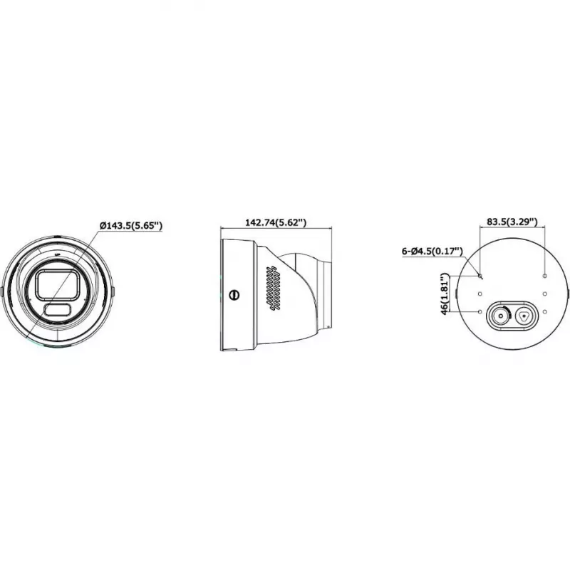 Hikvision DS-2CD2H123G2-LIZS2UY/SL(2.8-12mm)/O-STD 2MP AcuSense Turret IP Camera z lampą błyskową i ostrzeżeniem dźwiękowym