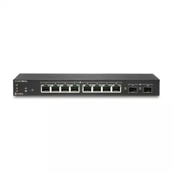 SonicWall Switch SWS12-8 - Zarządzalny przełącznik Gigabit Ethernet - 8 x 10/100/1000 + 2 x Gigabit SFP - Desktop