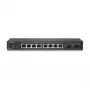 SonicWall Switch SWS12-8 - Zarządzalny przełącznik Gigabit Ethernet - 8 x 10/100/1000 + 2 x Gigabit SFP - Desktop