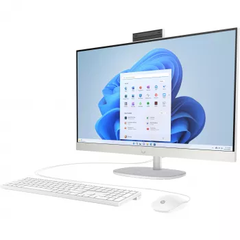 HP 27-cr0475ng All-in-One PC, 27 inch FHD IPS, Intel Core i7-1355U, 16GB RAM, 1TB SSD, Windows 11 Home, Biały