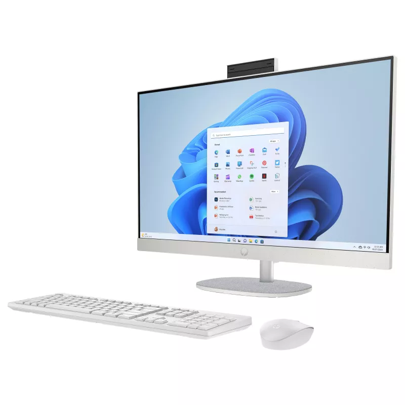 HP 27-cr0475ng All-in-One PC, 27 inch FHD IPS, Intel Core i7-1355U, 16GB RAM, 1TB SSD, Windows 11 Home, Biały
