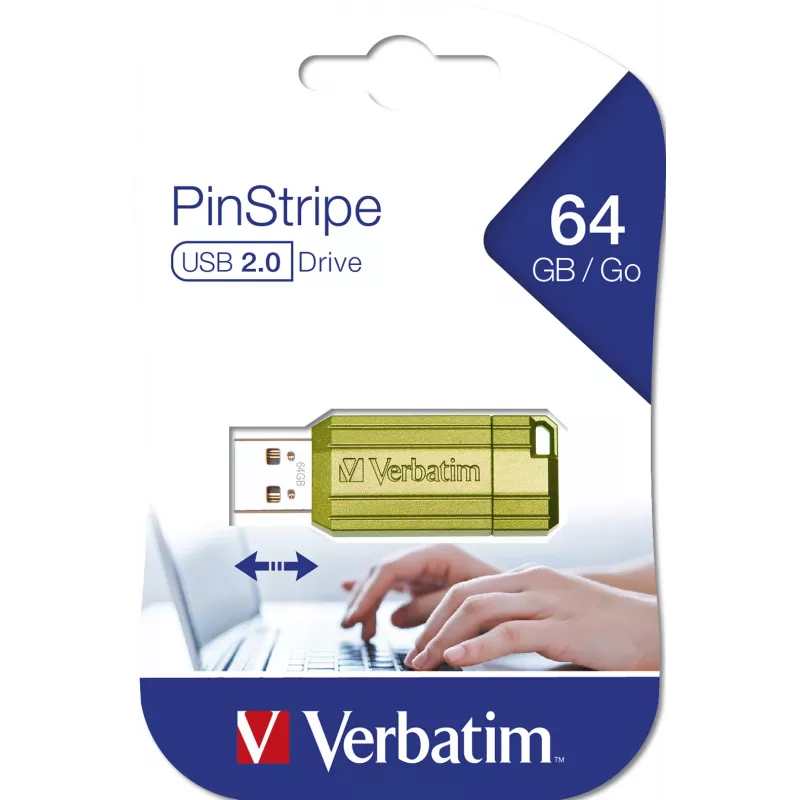 Verbatim Store n Go Pinstripe USB 2.0 Eucalyptus Green 64GB