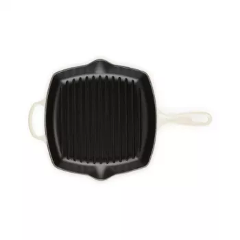Le Creuset Signature Square Grill Pan 26cm Meringue