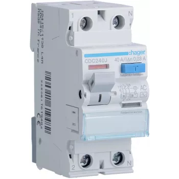 HAGER CDC240J Wyłącznik różnicowoprądowy 1P+N 40A 30mA 6kA AC