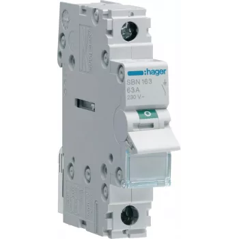 HAGER SBN163 Rozłącznik izolacyjny modułowy 1P 63A 1 moduł