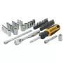 DEWALT DWMT81610-0 10-częściowy zestaw nasadek metrycznych z napędem 1/4 cala (4-13mm) z szyną na nasadki