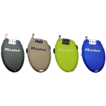 Master Lock 4603EURD Kombinacyjna linka zabezpieczająca z linką chowaną, czarny