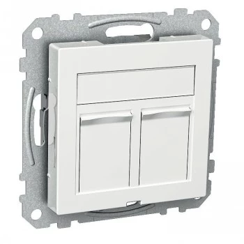 Gniazdo danych Schneider Electric Actassi S-One Cat6A STP RJ45 Białe