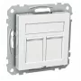 Gniazdo danych Schneider Electric Actassi S-One Cat6A STP RJ45 Białe