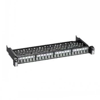 Schneider Electric Actassi S1 Panel krosowy sieciowy 24xRJ45 STP Cat6A 1U Biały