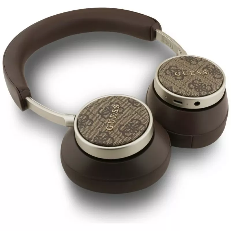 Guess Bluetooth 4G Classic Logo Wireless On-Ear Headphones - Brązowy