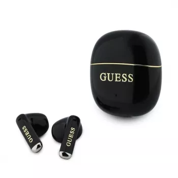 GUESS Glossy Gold Line Classic TWS Earbuds Black
