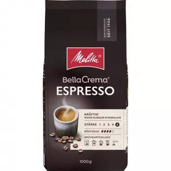 MELITTA BellaCrema Espresso Całe Ziarna Kawy 1 kg Intensywność 5/5