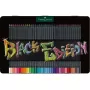 FABER-CASTELL Black Edition Kredki - Mieszanka Jasnych Kolorów (Zestaw 36 szt.)