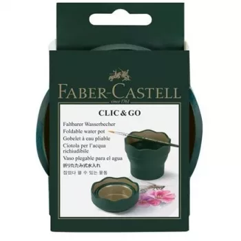FABER-CASTELL CLIC&GO Składany pojemnik na wodę 350 ml przezroczysty niebieski