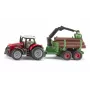 SIKU Blister Massey Ferguson z przyczepą leśną