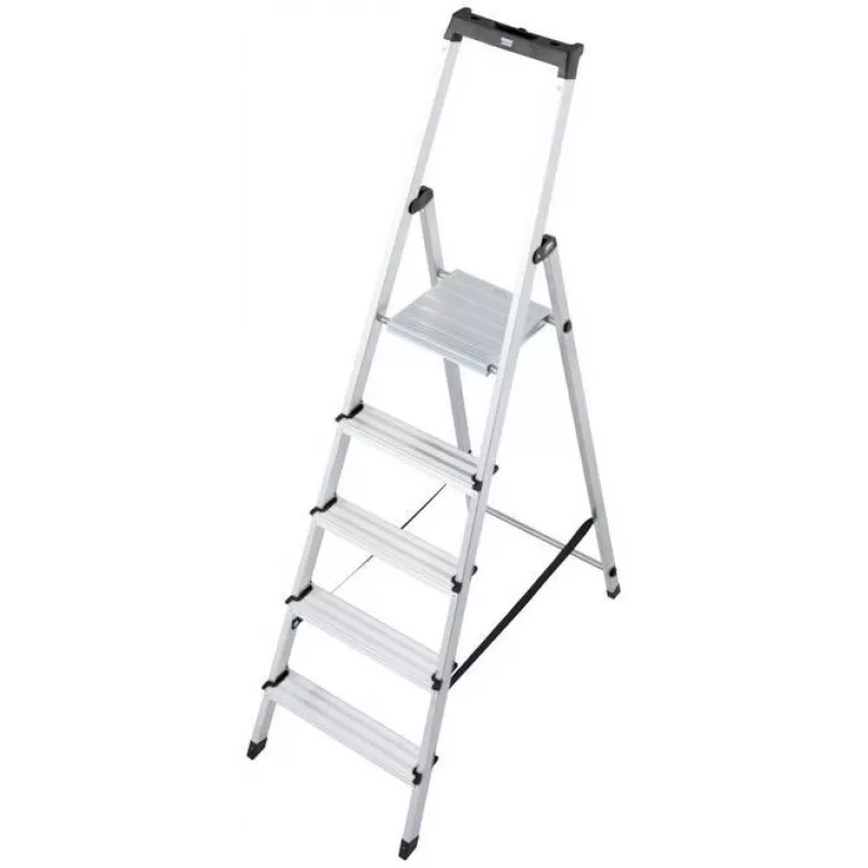 Krause SOLIDY 1x5 126238 Jednostronna drabina stopniowa, 5 stopni, aluminium, nośność 150 kg