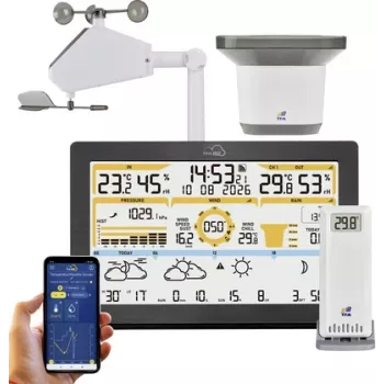 TFA TFA.me 35.8106.01 ID-05 WLAN Bezprzewodowa Stacja Pogodowa Czarny