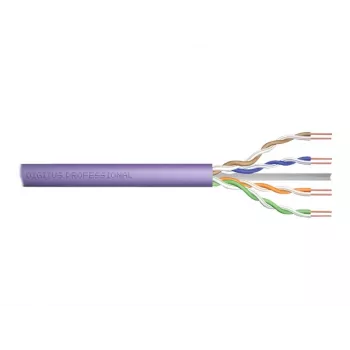 DIGITUS Cat.6 U/UTP B2ca Kabel instalacyjny, AWG23/1, LSOH, 500m, Fioletowy, Bęben
