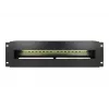 DELOCK 19 inch Panel rozdzielczy z wyłącznikami nadprądowymi z pokrywą i szyną DIN, w tym 2x szyny odciążające kable, 3U, stal czarna