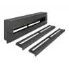DELOCK 19 inch Panel rozdzielczy z wyłącznikami nadprądowymi z pokrywą i szyną DIN, w tym 2x szyny odciążające kable, 3U, stal czarna
