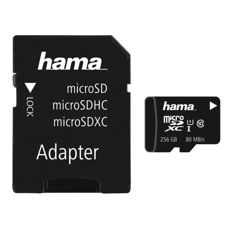 Hama microSDXC 256GB UHS Speed Class 3 UHS-I 100MB/s z adapterem SD