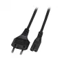 EFB Elektronik kabel zasilający, wtyk euro do C7 180 stopni, 2 m, czarny