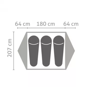 Namiot Salewa Latitude III 3-osobowy - Cactus/Grey