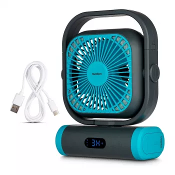 MEDION LIFE Wentylator Campingowy E10 TF (MD 12065) Szary/Niebieski