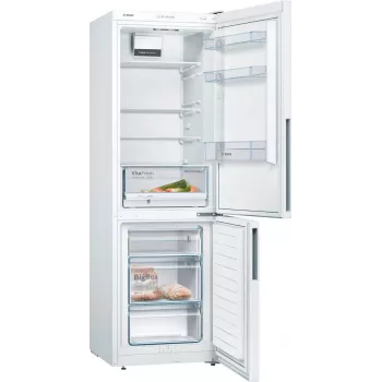 Bosch KGV362WEAS Lodówko-zamrażarka, Biała, Pojemność netto 308 L, Klasa energetyczna E