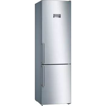 Bosch KGN397LEQ Wolnostojąca Lodówko-Zamrażarka z NoFrost, VitaFresh, 363L, Inox-look, Klasa Energetyczna E
