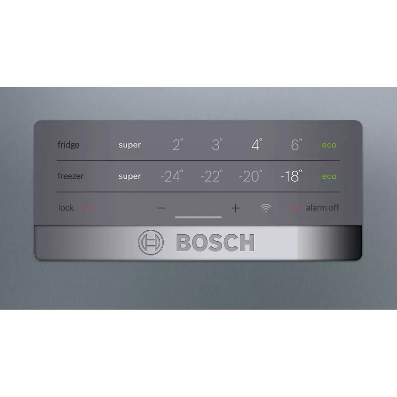 Bosch KGN397LEQ Wolnostojąca Lodówko-Zamrażarka z NoFrost, VitaFresh, 363L, Inox-look, Klasa Energetyczna E