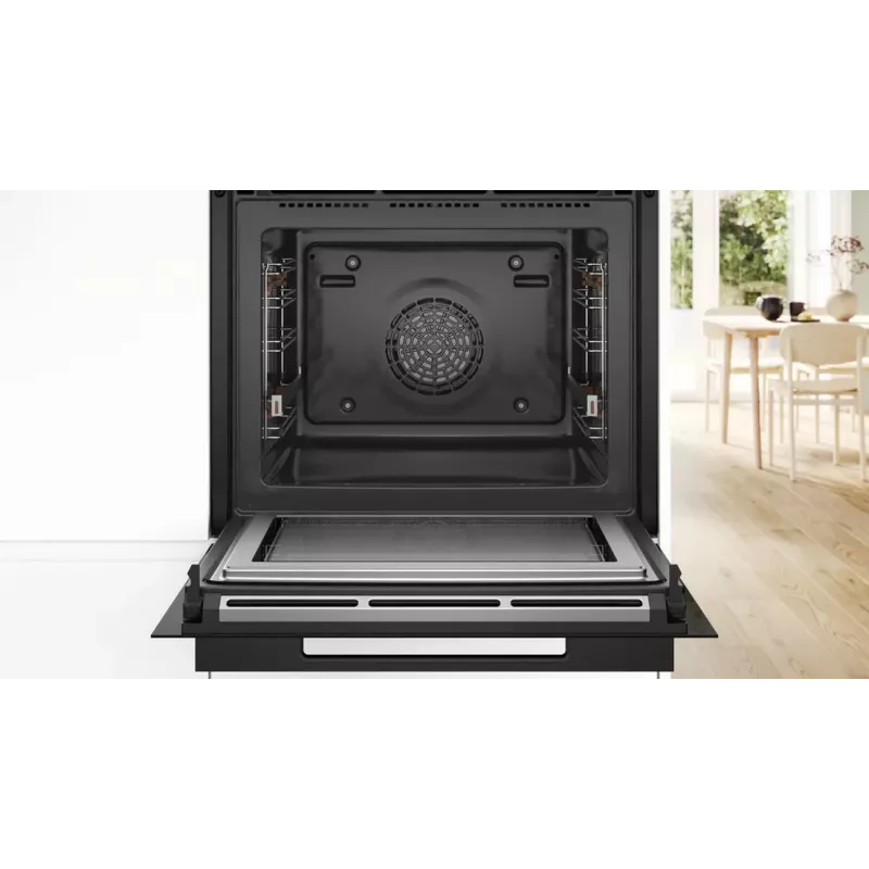 Bosch HMG976KB1 Series 8 Wbudowany piekarnik mikrofalowy z funkcją pary, 71 l, czarny