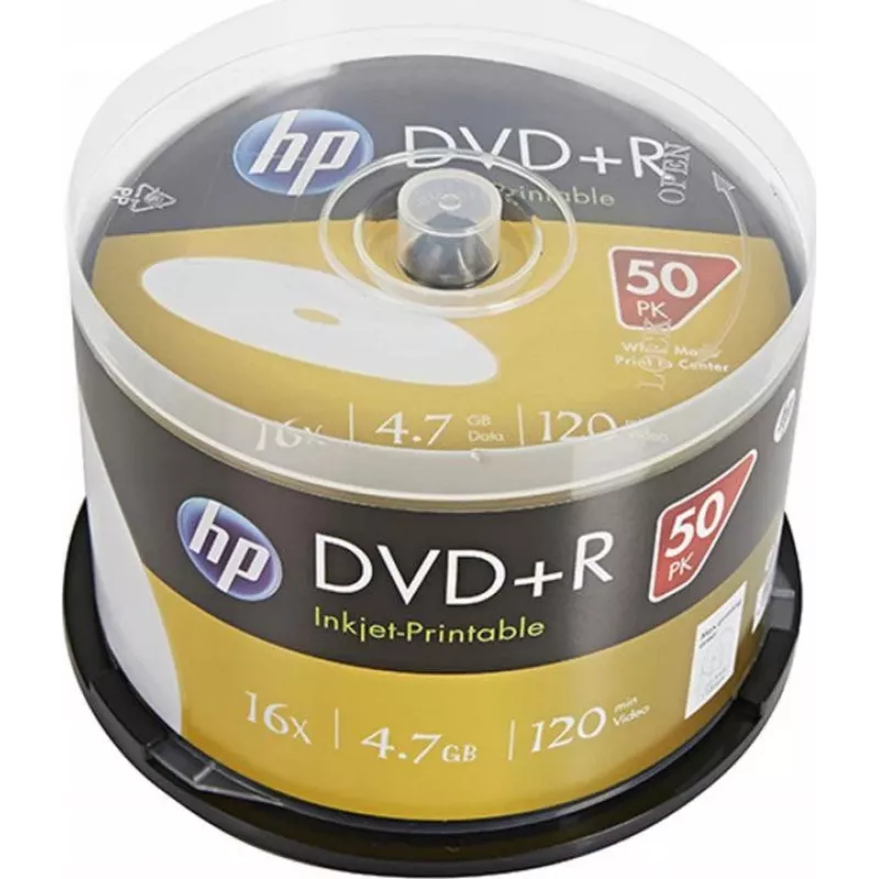 Verbatim DVD+R HP Inkjet-Printable Spindle (50 szt.) 16x 4,7 GB AZO