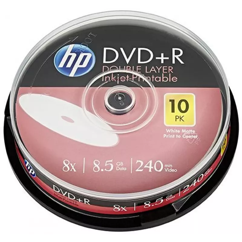 Verbatim DVD+R DL 8.5GB 8x HP Printable Spindle (10 sztuk)