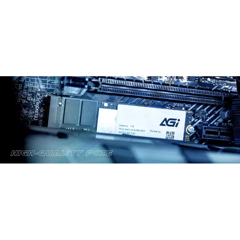 AGI TECHNOLOGY 512GB M.2 2280 PCIe Gen3 x4 NVMe SSD, 3000MB/s Odczyt, 1400MB/s Zapis
