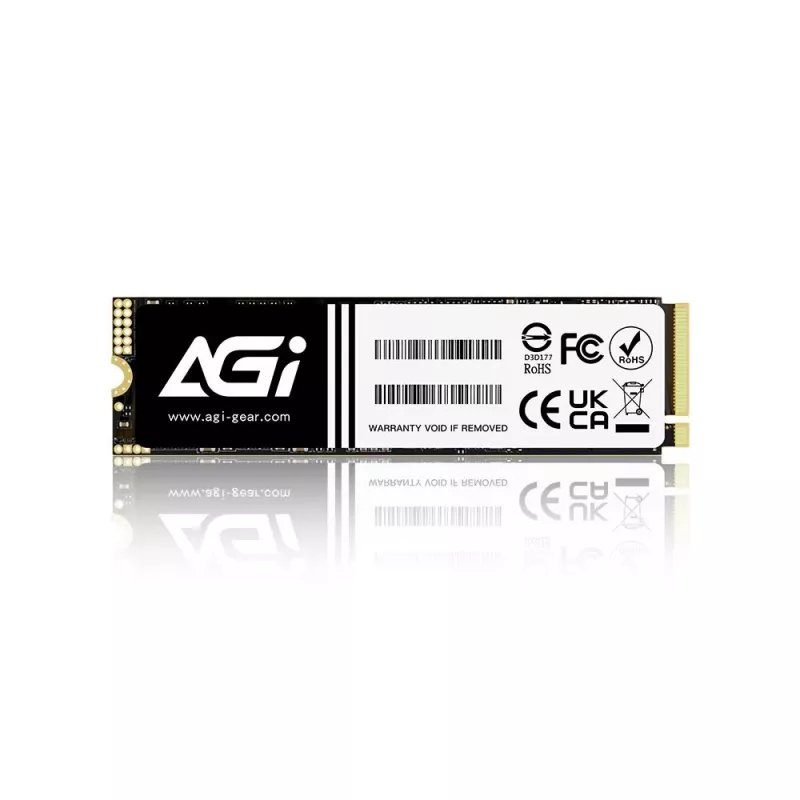 AGI TECHNOLOGY 512GB M.2 2280 PCIe Gen3 x4 NVMe SSD, 3000MB/s Odczyt, 1400MB/s Zapis