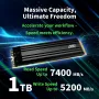 AGI TECHNOLOGY 1TB SSD M.2 NVMe PCIe Gen4x4 - 7400MB/s odczyt, 5200MB/s zapis, 750TBW
