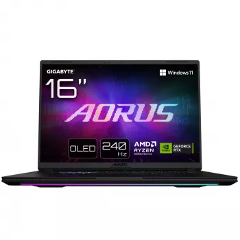 GIGABYTE AORUS MASTER 16 8XJJ4DEE64SP - 16 inch QHD OLED 240 Hz, AMD Ryzen 9 8940HX, 32GB RAM, 1TB SSD, NVIDIA GeForce RTX 5070 Ti, Windows 11 Pro