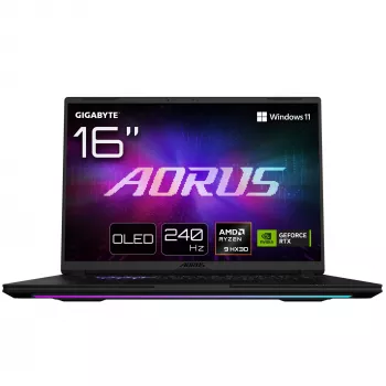 GIGABYTE AORUS MASTER 16 6YJM5DEE65SP - 16 inch QHD OLED 240 Hz, AMD Ryzen 9 9955X3D, 32GB RAM, 2TB SSD, NVIDIA GeForce RTX 5080, Windows 11 Pro