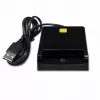 iLike 4-w-1 USB Czytnik Kart Smart z Obsługą SIM, SD i Micro SD, Czytnik CAC do Kart ID, Kart Bankowych, eID i Kart Pamięci Czarny